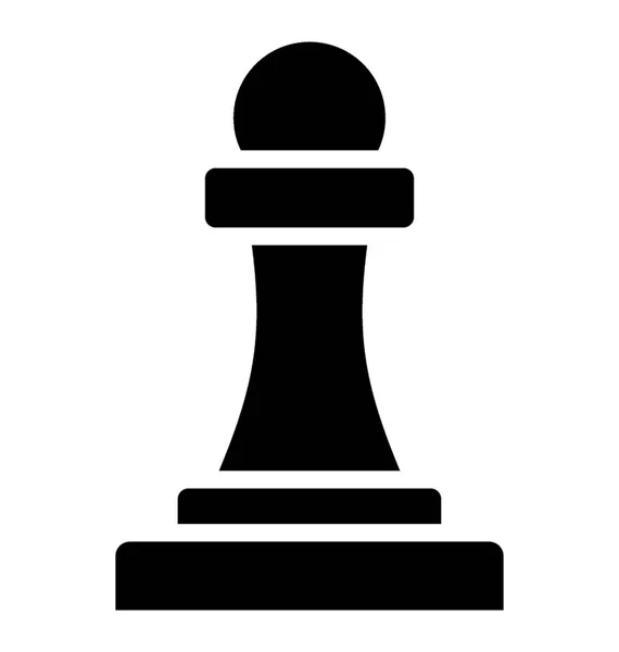 Šachová Figurka Strategie Glyf Ikonu — Stockový vektor