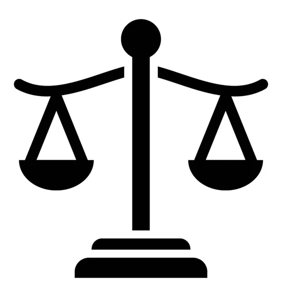 Balance Scale Glyph Icon — Stock Vector