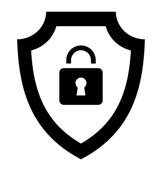 Security Solid Icon Design — Stock Vector