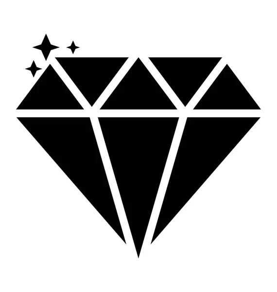 Premium Glyph Diamantikonen — Stock vektor