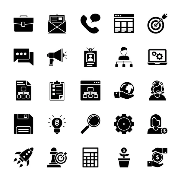 Üzleti Karakterjel Icons Pack — Stock Vector