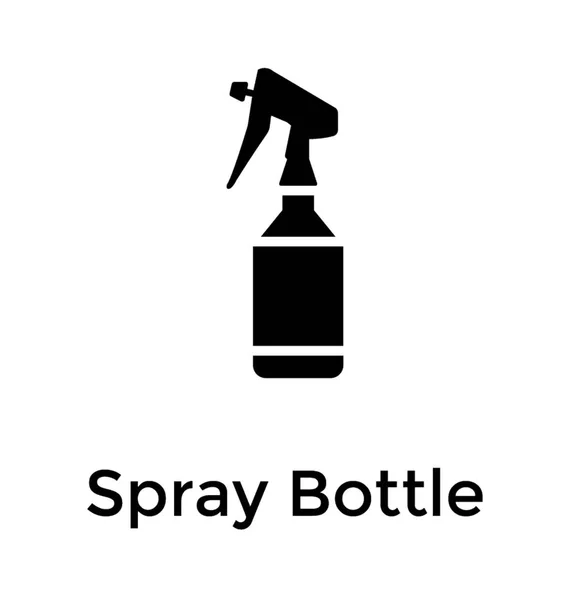 Botella Spray Icono Sólido — Vector de stock