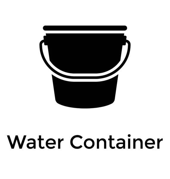 Woda Kontenera Stałe Ikona Designu — Wektor stockowy