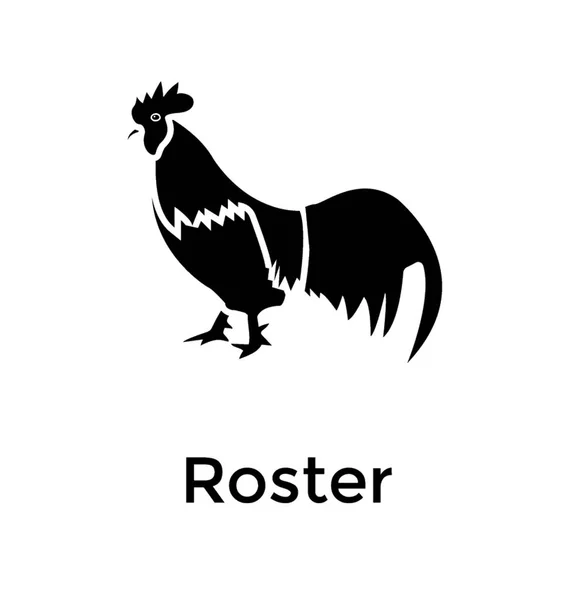 Roster Solides Icon Design — Stockvektor
