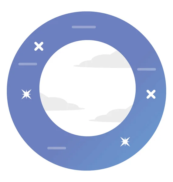 Icône Plate Lune — Image vectorielle