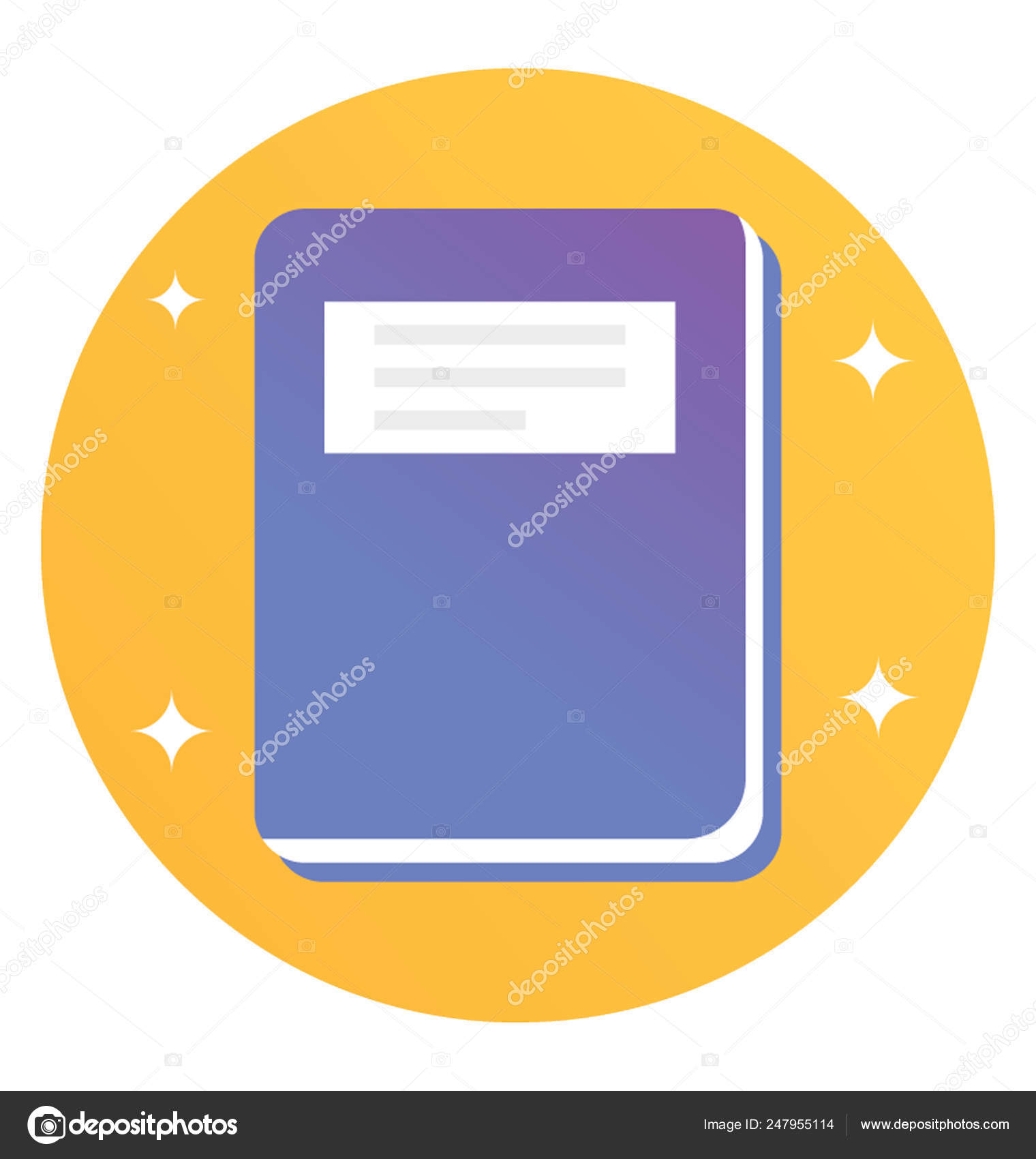 Flat Icon Book Stock Vector C Prosymbols