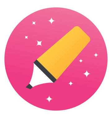 Fosforlu kalem düz simgesi 