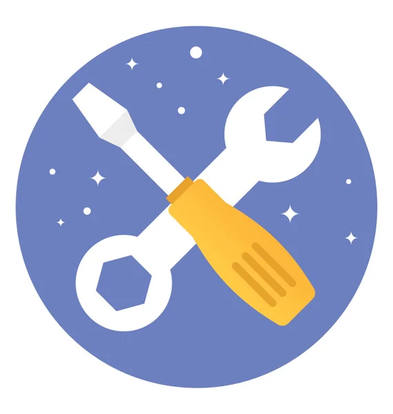 Platte Pictogram Voor Tools — Stockvector