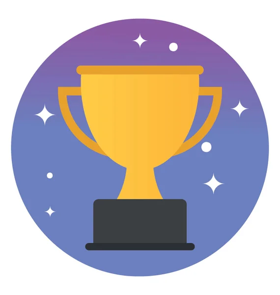 Trophy Icon Flat Vector — Stock Vector