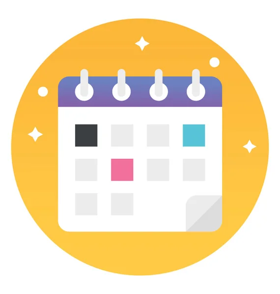Calendar Icon Flat Design — Stock Vector