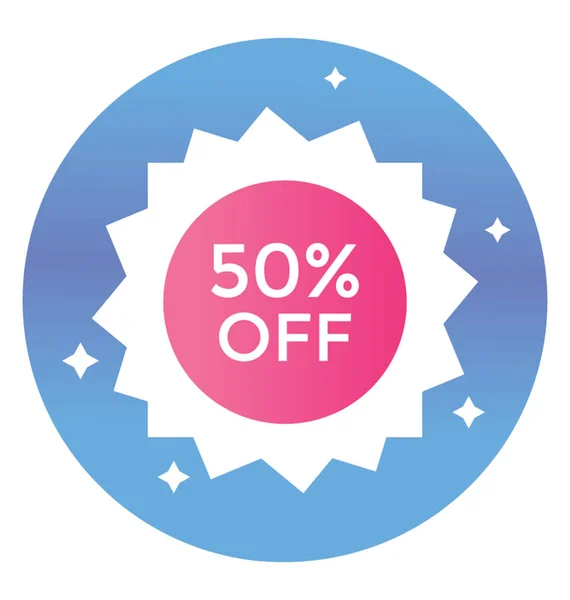 Discount Icon Flat Vector — Stock Vector