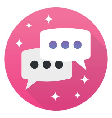 Sohbet simgesi düz vektör 