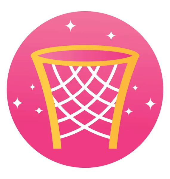 Icône Basket Ball Dans Design Plat — Image vectorielle