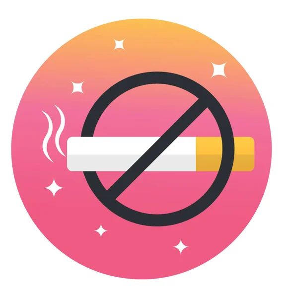 Smoking Icon Flat Design — Stock Vector