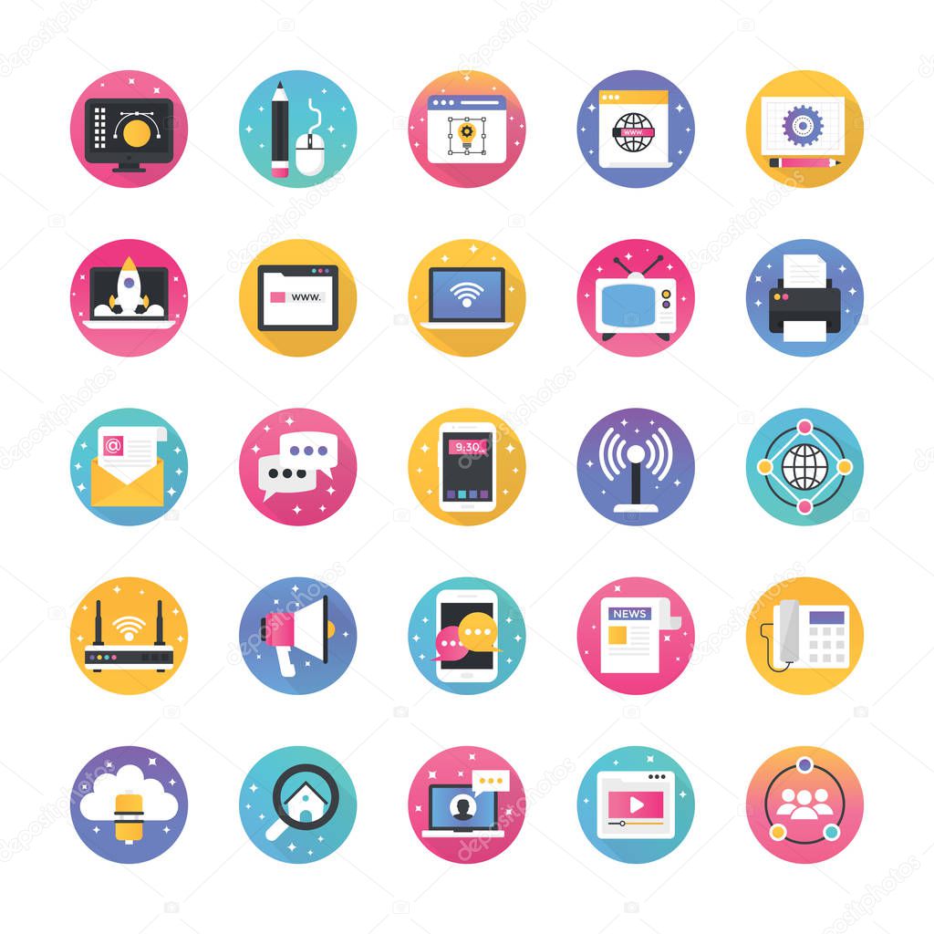 Technology Devices Flat Icons 