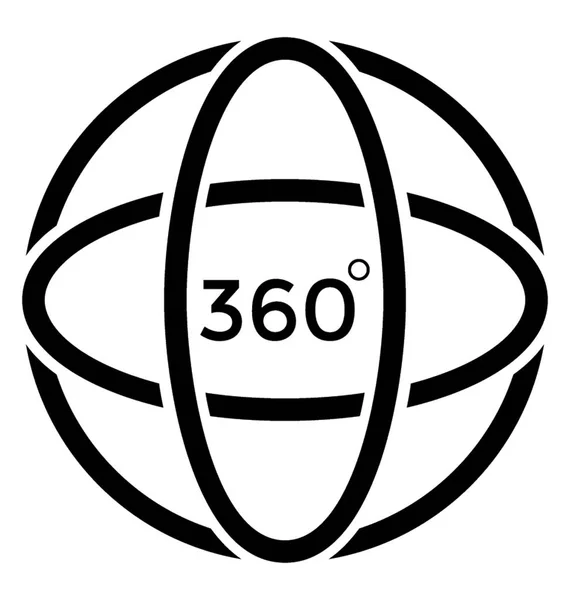 Diseño Icono Sólido 360 Ángulos — Vector de stock