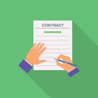 Düz vektör tasarımı taahhüt simgesinin.