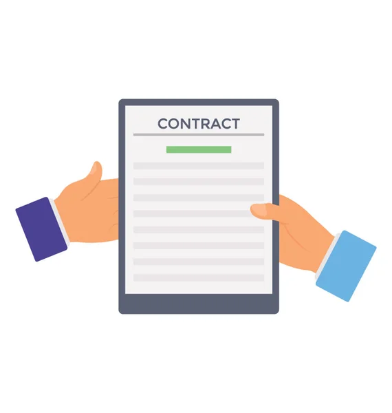 Flat Vector Design Agreement Icon — Stock Vector