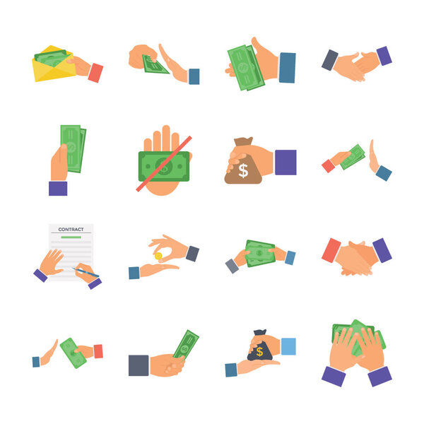 Corruption Flat Vector Icons 