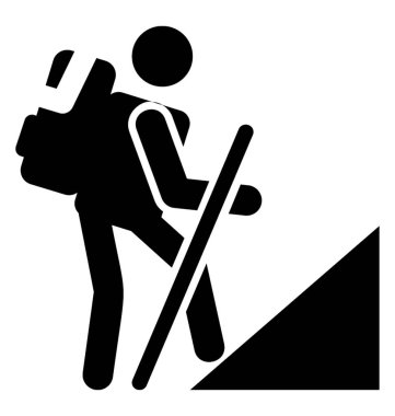 Piktogram vektör öğesi hiking.