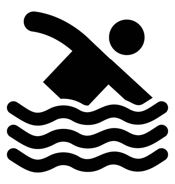 Piktogramm Des Schwimmervektorelements — Stockvektor