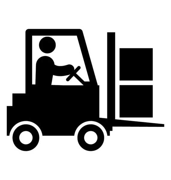 Forklift Truck Vector Element Pictogram — Stock Vector