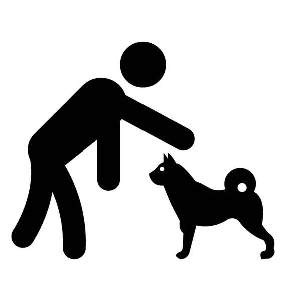 Pet Coaching Élément Vectoriel Pictogramme — Image vectorielle