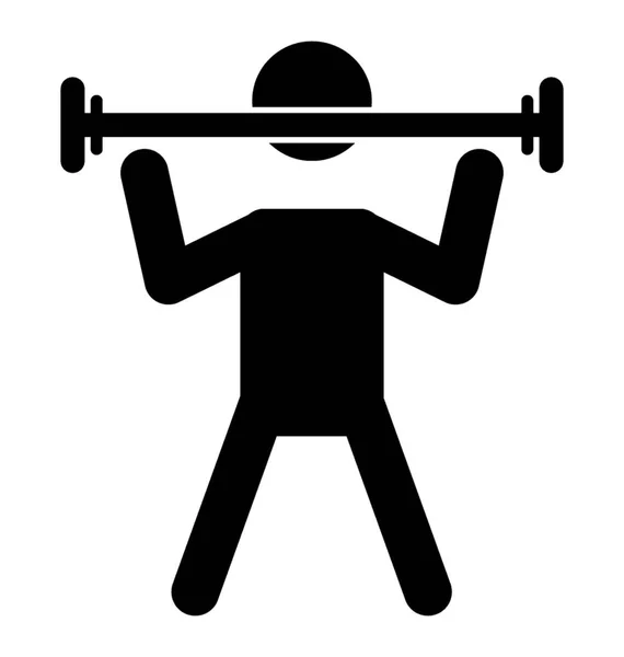 Pictogram Weight Lifter Vector Element — Stock Vector