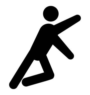 Piktogram kayma vektör öğesinin.