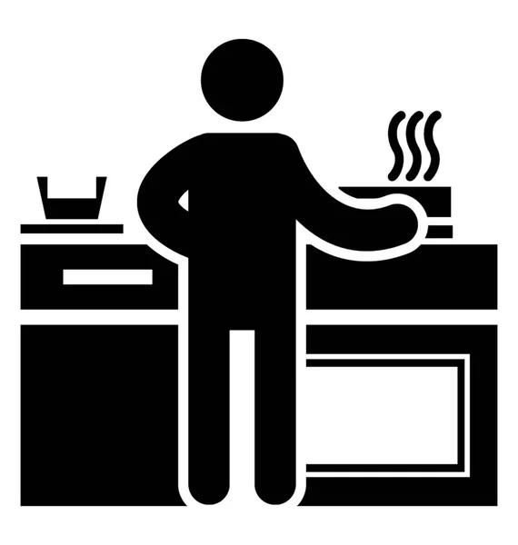 Chef Gotowania Element Wektora Piktogram — Wektor stockowy