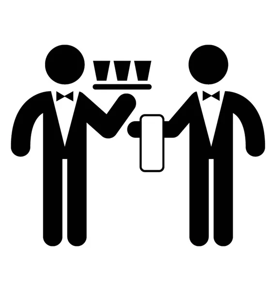 Waiter Vector Element Pictogram — Stock Vector