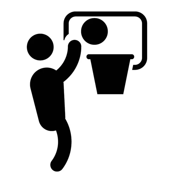 Poängsättning Basket Spelare Vektorelement — Stock vektor