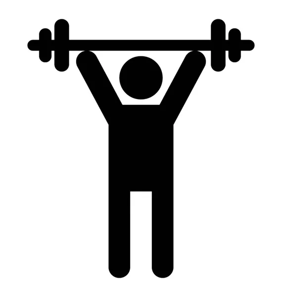 Pictogram Weight Lifter Vector Element — Stock Vector