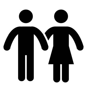 Bir çift yürüyüş piktogram dating.