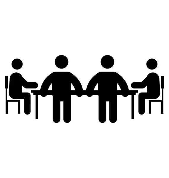 Forum Discussion Pictogram Business Meeting Concept — Stock Vector