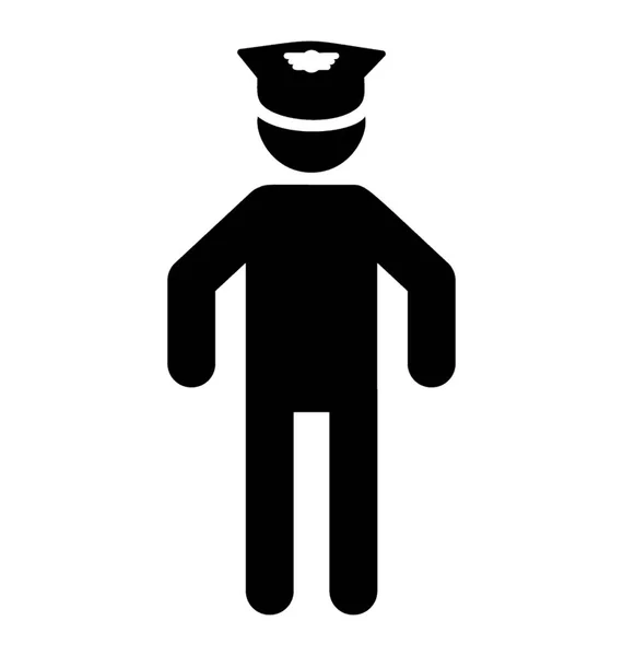Pittogramma Guardia Sicurezza Design Ideologico — Vettoriale Stock