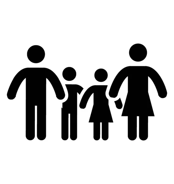Pictogramme Familial Conception Idéologique — Image vectorielle