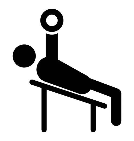 Gewichtheben Piktogramm Ideologie Design — Stockvektor