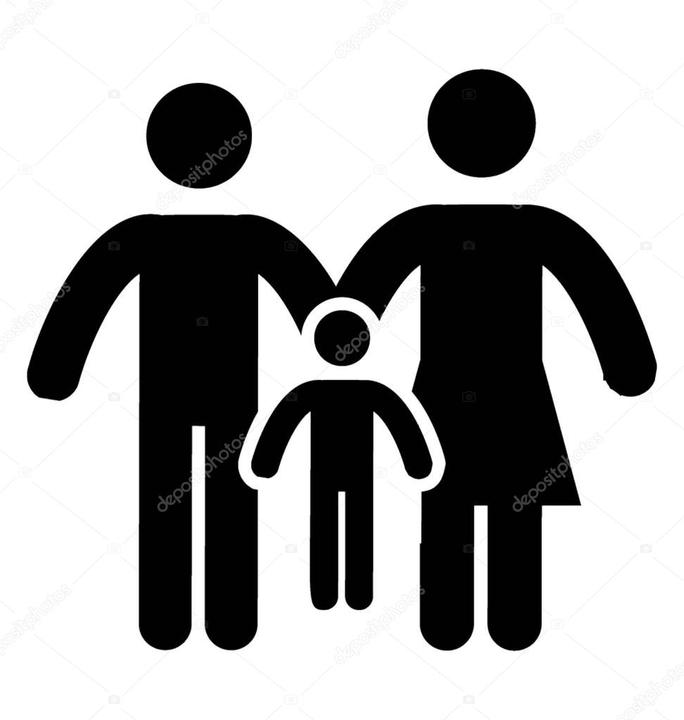 Happy family pictogram, ideology design.