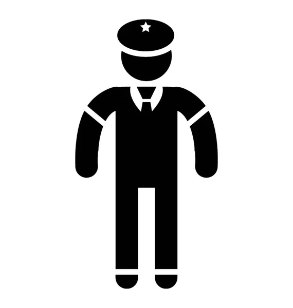 Représentation Graphique Officier Militaire — Image vectorielle