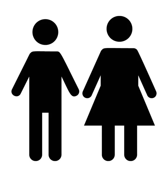 男性和女性夫妇象形图 — 图库矢量图片