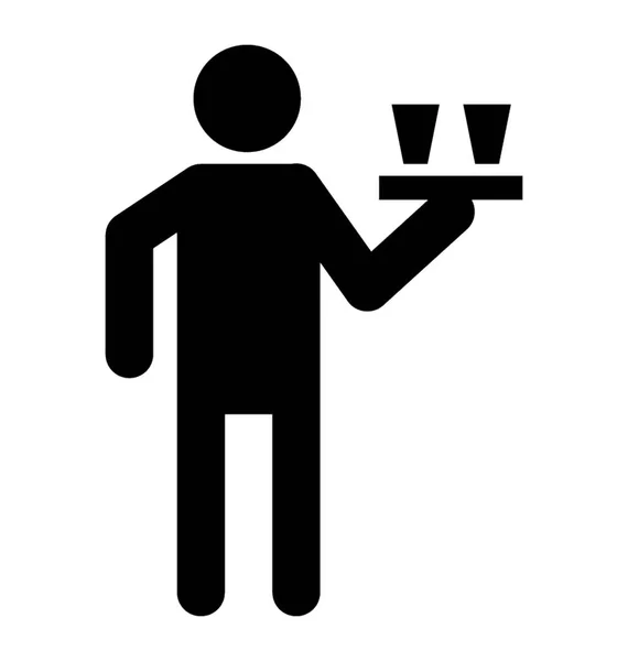 Bartender Pictogram Pictograph Representation — Stock Vector