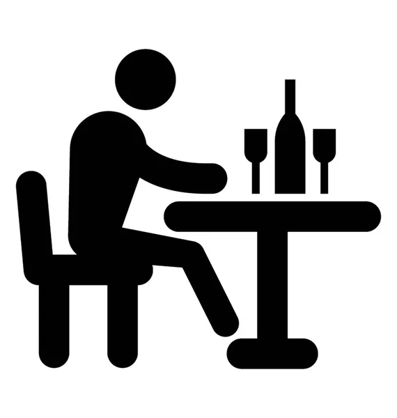 酒飲みピクトグラム イデオロギーのデザイン — ストックベクタ