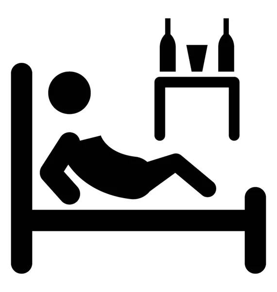 Drunk Man Pictogram Ideology Design — Stock Vector