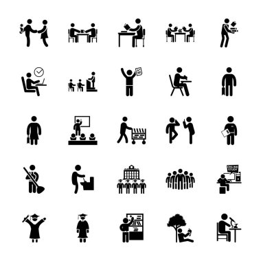 Üniversite ikonlar kümesi 