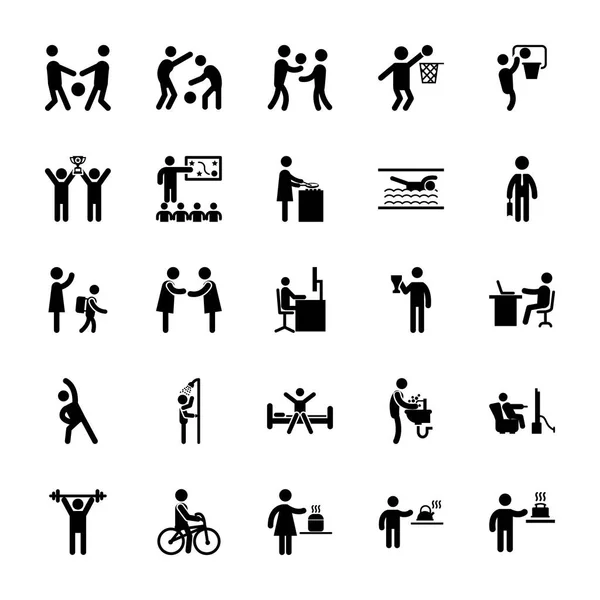 Ensemble Pictogrammes Sportifs — Image vectorielle