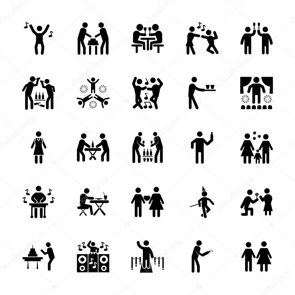 Set Of Party Pictogram