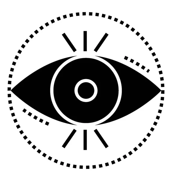 Ögat Övervakning Ikonen Glyph Design — Stock vektor