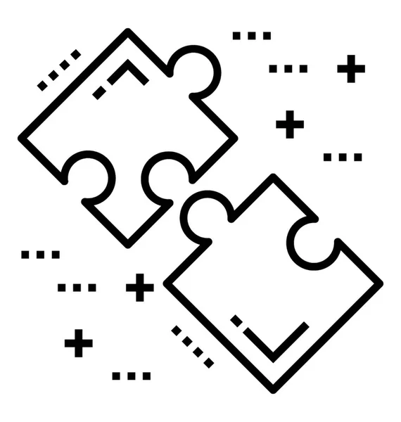 Liniendesign Puzzle Symbol — Stockvektor