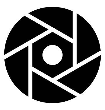 Kamera Mercek simgesi simge vektör 